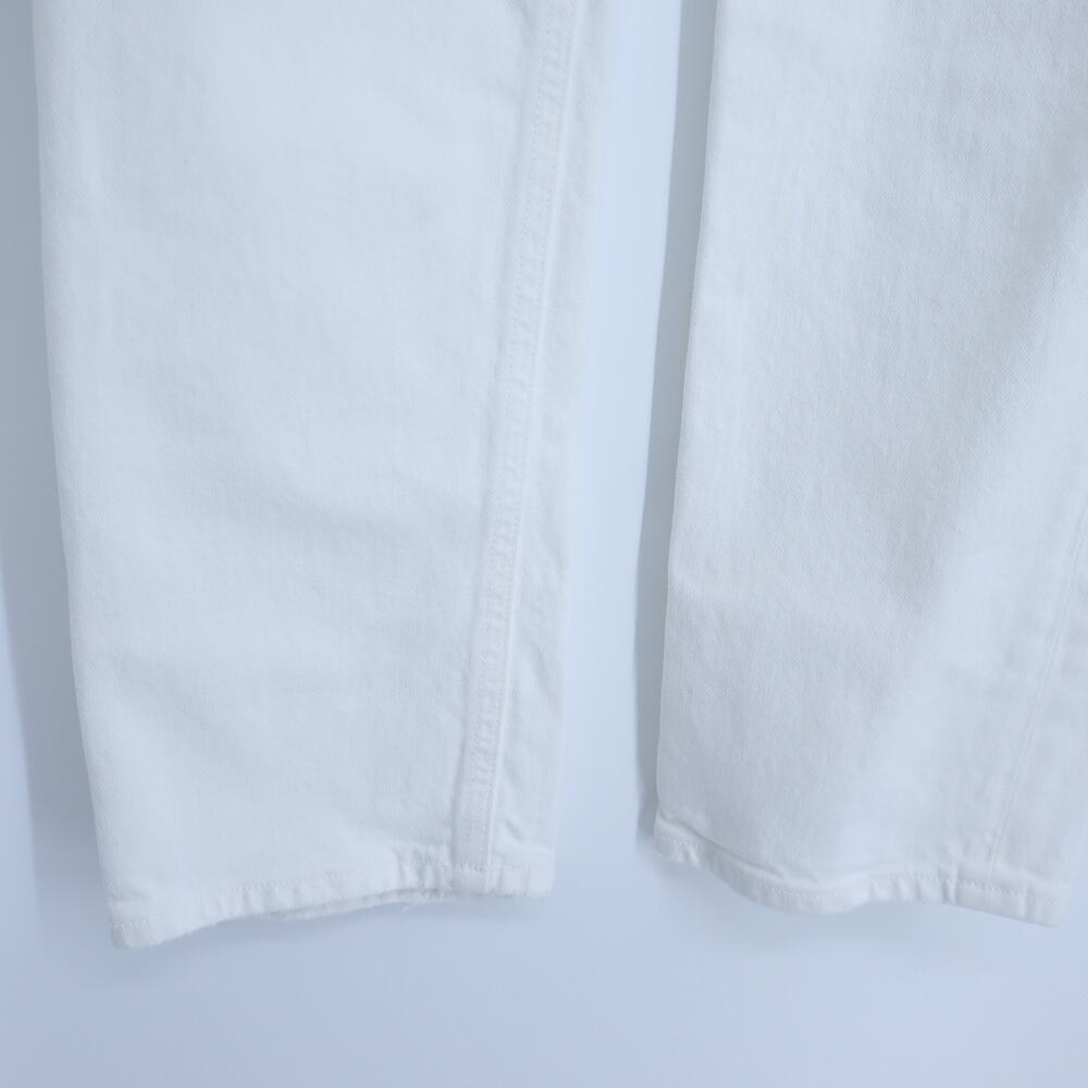 AGOLDE Riley Straight Crop Jeans Blurred White High Rise Button Fly Women's 24 - Picture 6 of 11